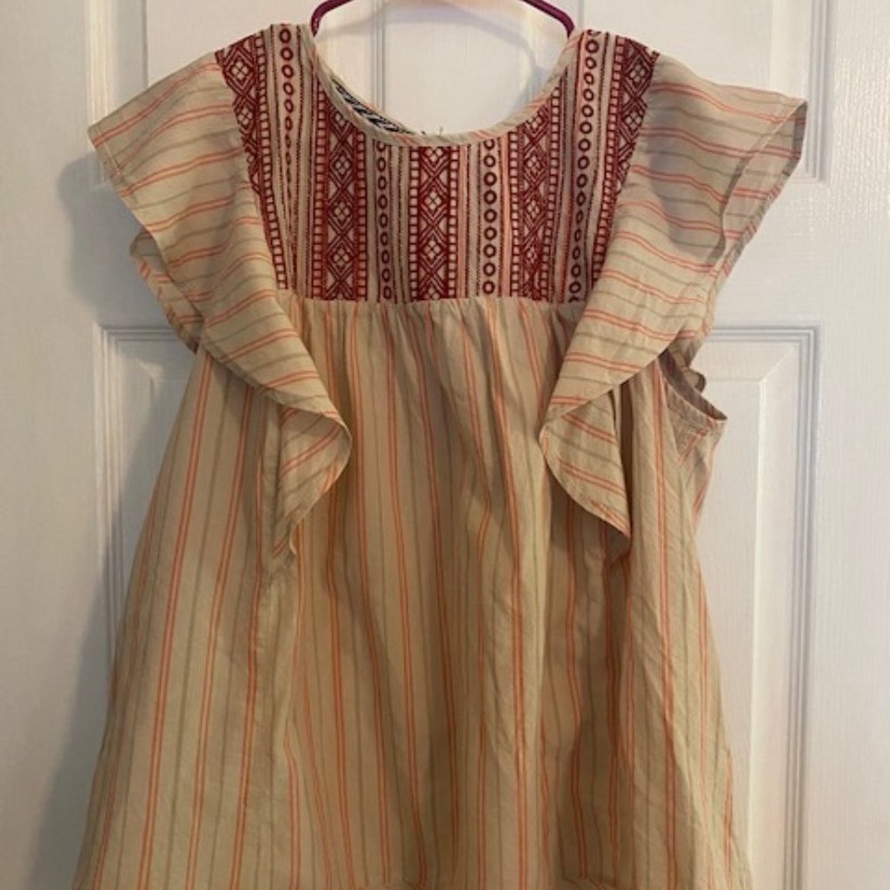 Knox Rose Coral Blouse, Women's L